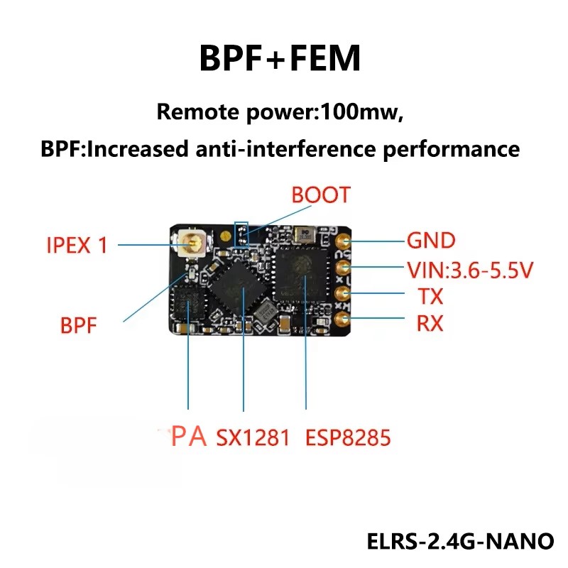 ELRS 2.4GHz NANO ตัวรับสัญญาณ  - Radiomaster Ranger 2.4Ghz Elrs Module บทวิจารณ์และราคา